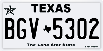 TX license plate BGV5302