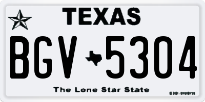 TX license plate BGV5304