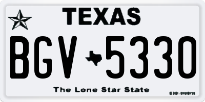 TX license plate BGV5330