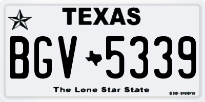 TX license plate BGV5339