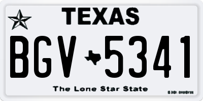 TX license plate BGV5341