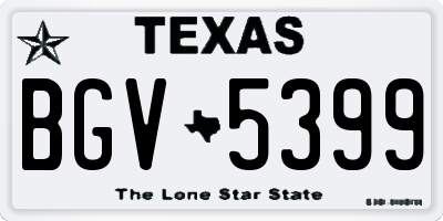 TX license plate BGV5399