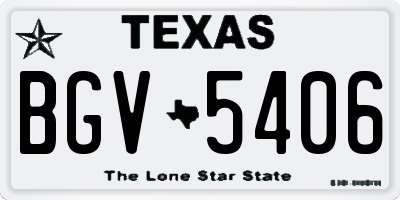 TX license plate BGV5406