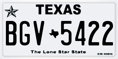TX license plate BGV5422