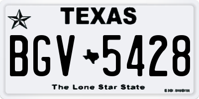 TX license plate BGV5428