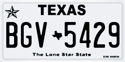 TX license plate BGV5429