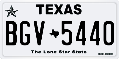 TX license plate BGV5440