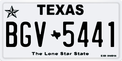 TX license plate BGV5441