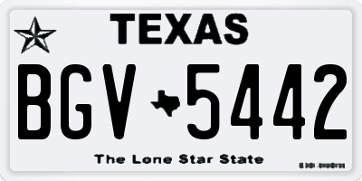 TX license plate BGV5442