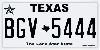 TX license plate BGV5444