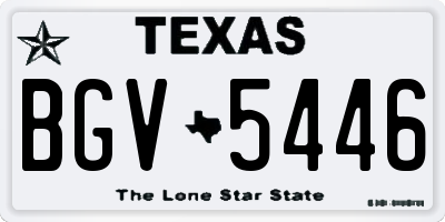 TX license plate BGV5446