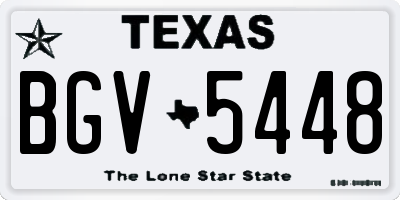 TX license plate BGV5448