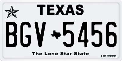 TX license plate BGV5456