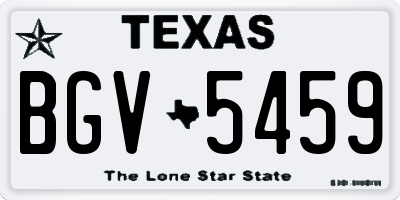 TX license plate BGV5459