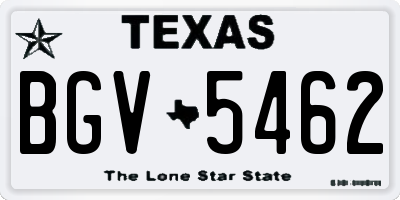TX license plate BGV5462
