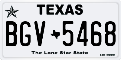 TX license plate BGV5468