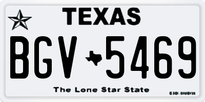 TX license plate BGV5469