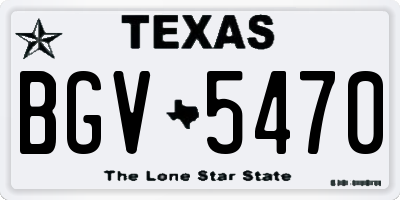 TX license plate BGV5470