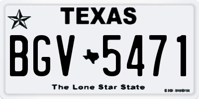 TX license plate BGV5471