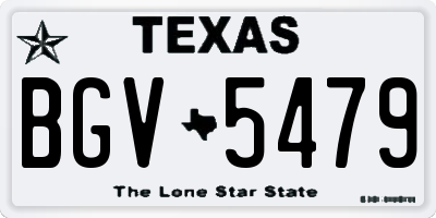 TX license plate BGV5479