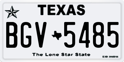 TX license plate BGV5485