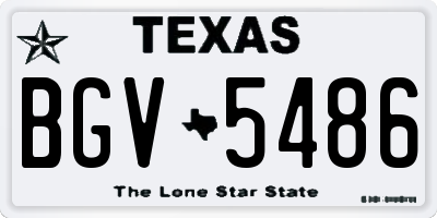TX license plate BGV5486