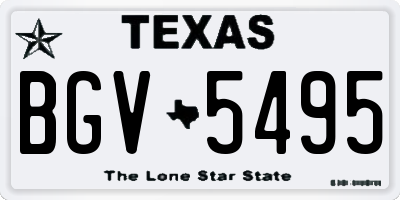 TX license plate BGV5495
