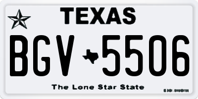 TX license plate BGV5506