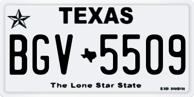 TX license plate BGV5509