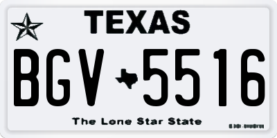TX license plate BGV5516