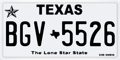 TX license plate BGV5526