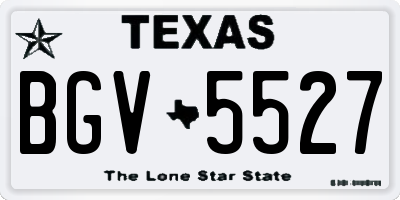 TX license plate BGV5527