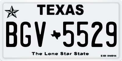 TX license plate BGV5529