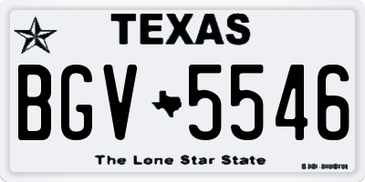 TX license plate BGV5546