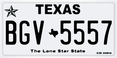 TX license plate BGV5557