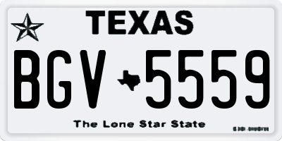 TX license plate BGV5559