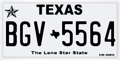 TX license plate BGV5564