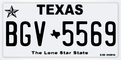 TX license plate BGV5569
