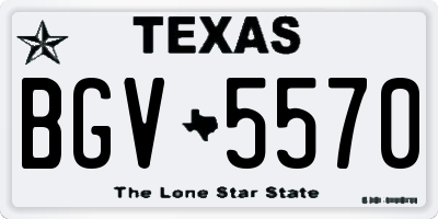 TX license plate BGV5570