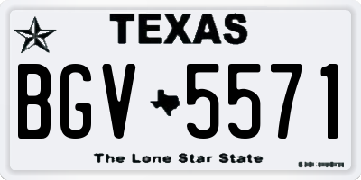 TX license plate BGV5571