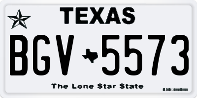 TX license plate BGV5573