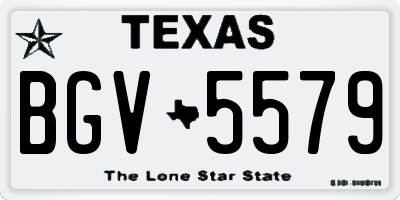 TX license plate BGV5579