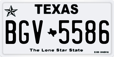 TX license plate BGV5586