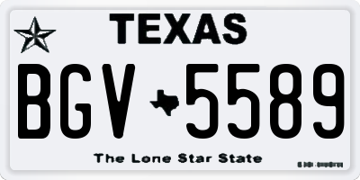 TX license plate BGV5589