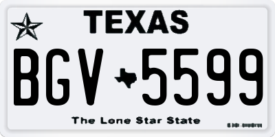 TX license plate BGV5599