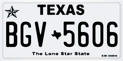 TX license plate BGV5606