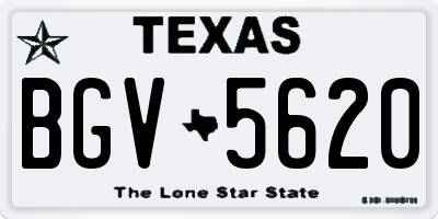TX license plate BGV5620