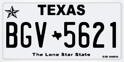 TX license plate BGV5621
