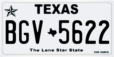 TX license plate BGV5622