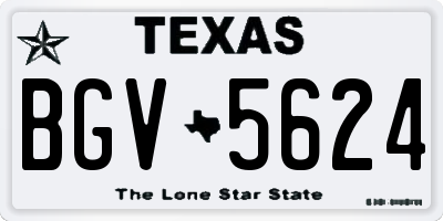TX license plate BGV5624